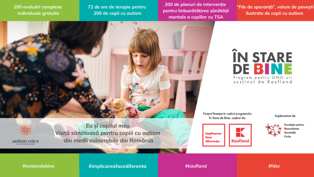 SELECȚIE PUBLICĂ! EU ȘI COPILUL MEU – VIAȚĂ SĂNĂTOASĂ PENTRU COPIII CU AUTISM DIN MEDII VULNERABILE DIN ROMÂNIA