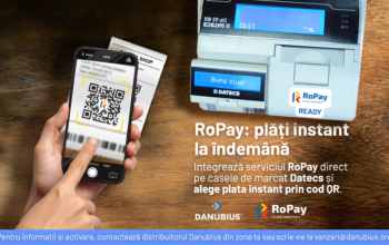 Premieră în retail: Danubius integrează RoPay direct în casele de marcat Datecs – modelele MX și gama BlueCash -, oferind comercianților acces la plata prin cod QR